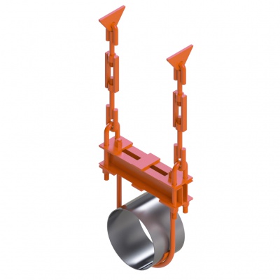 Подвеска жесткая горизонтальных трубопроводов Dн 426-630 мм ТС-679.00.000